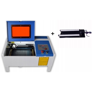 Plotter laser CO2 40W 35x24cm (K40) + Air Assist + Red Point + Attacco rotante
